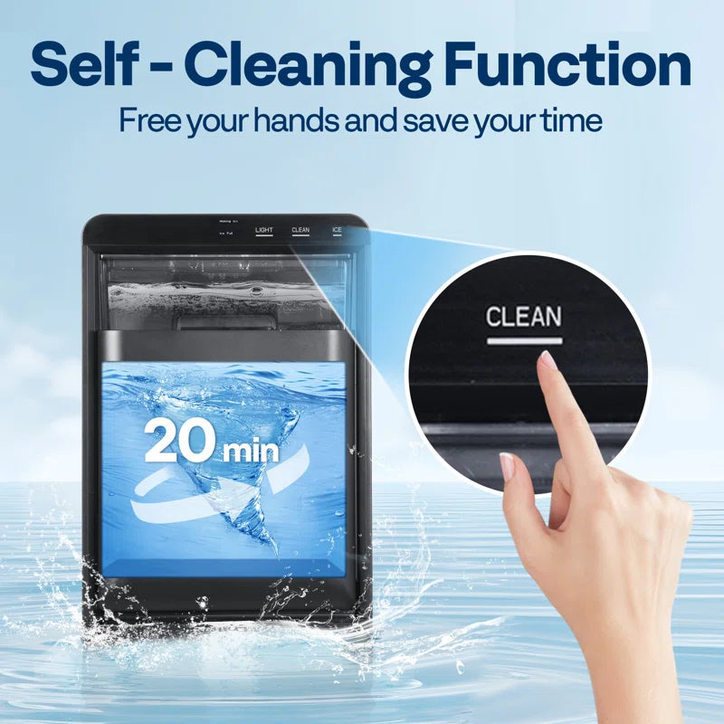 45 Lb.daily Production Pebble Ice Countertop Ice Maker With Self-cleaning